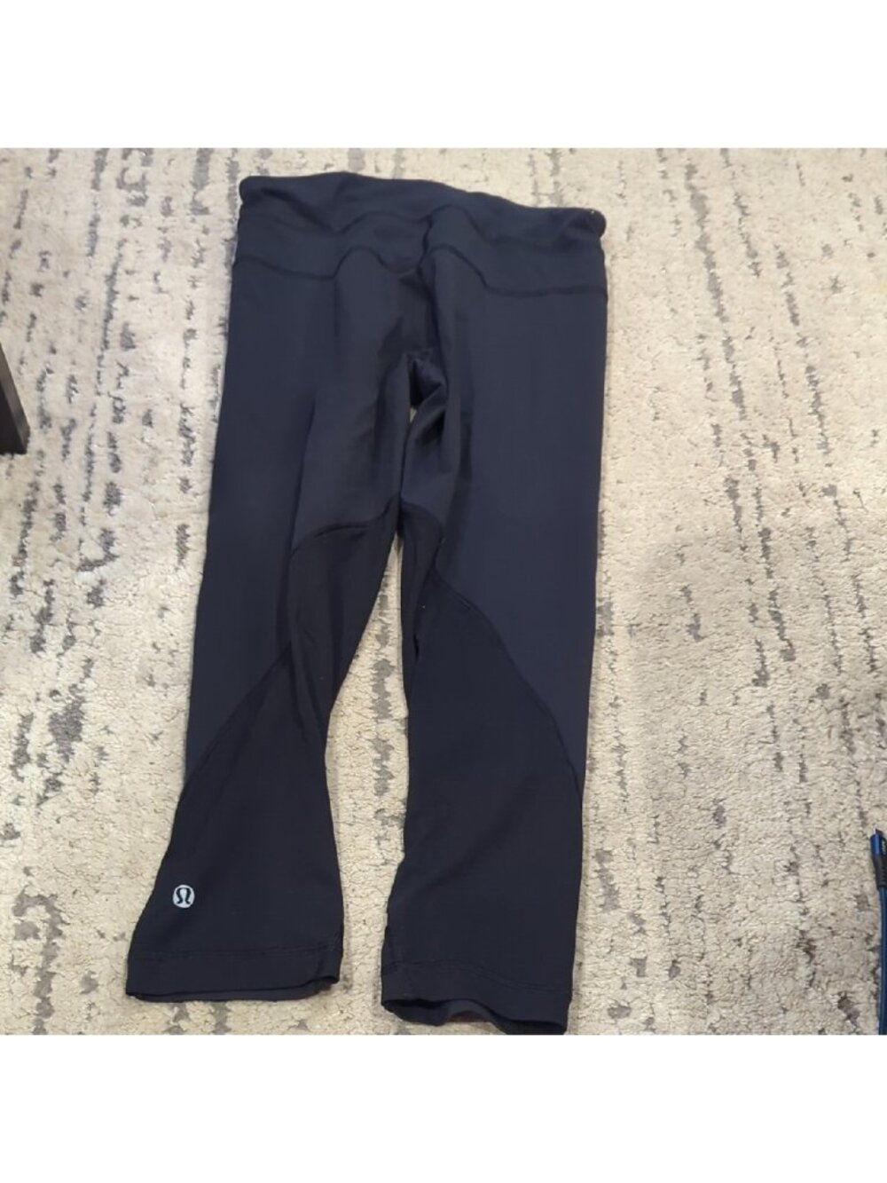 Lululemon Black Luxtreme And Mesh Crops Black